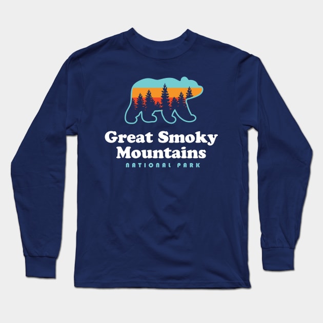 Great Smoky Mountains National Park Long Sleeve T-Shirt by PodDesignShop